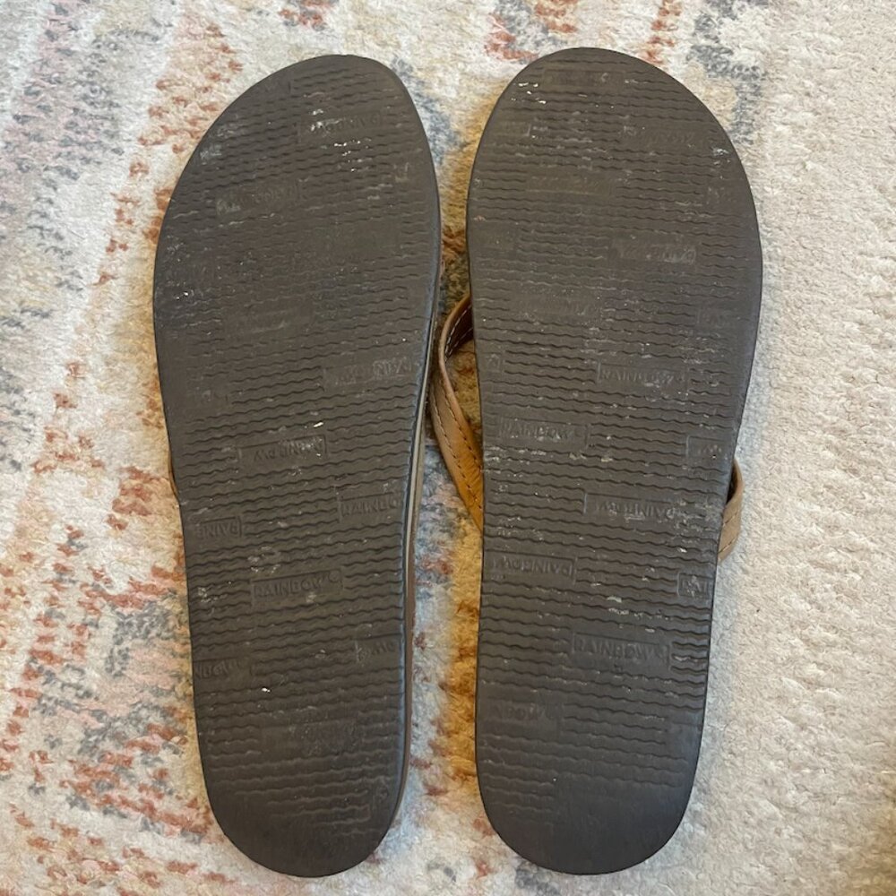 Rainbow Sandals Classic Leather Flip Flops Size 9 - Picture 2 of 2